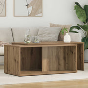 Kaffebord Sæt 2 pcs Artisan Egetræ Konstrueret træ