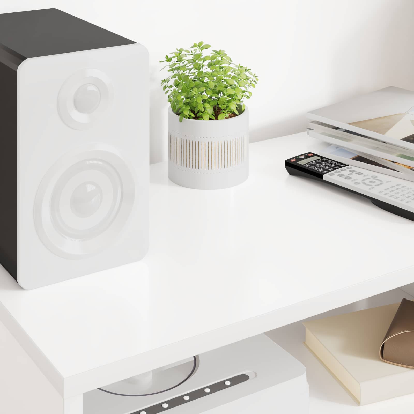 TV-skab Hvid 60 x 35 x 40 cm Konstrueret træ