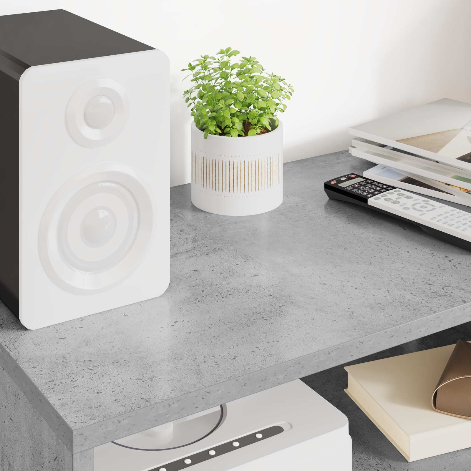 TV-skab Beton Grå 60 x 35 x 40 cm Konstrueret træ