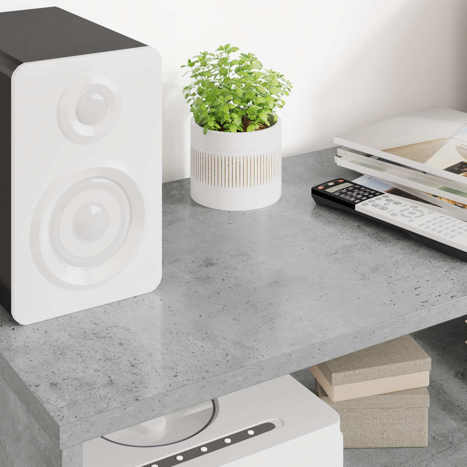 TV-skab Beton Grå 80 x 35 x 40 cm Konstrueret træ