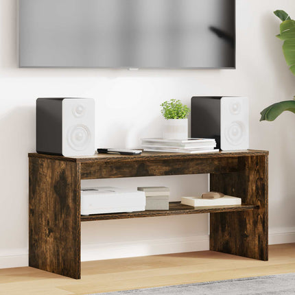 TV-skab 80 x 35 x 40 cm Røget eg Konstrueret træ