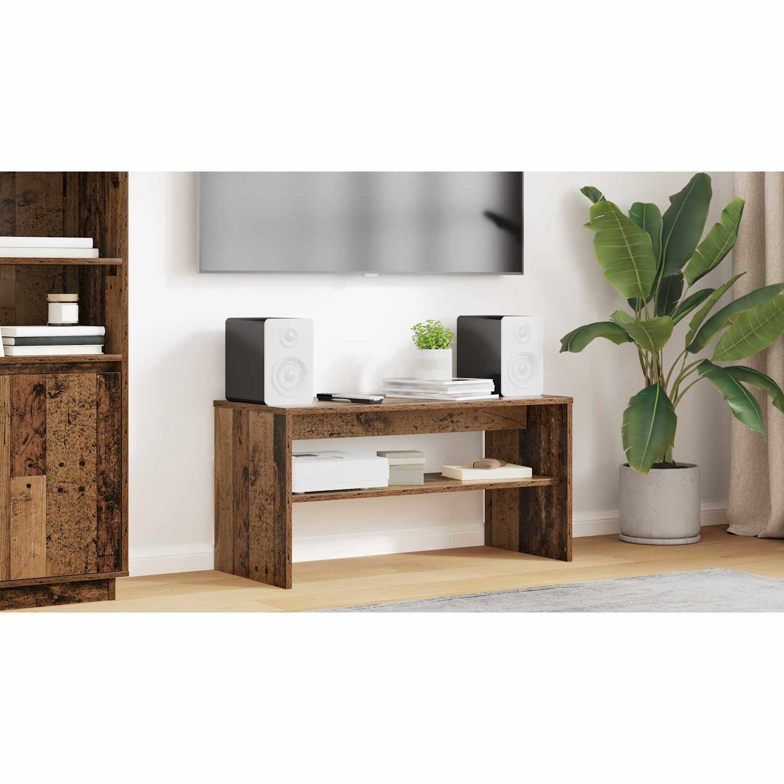 TV-skab Gammelt træ 80 x 35 x 40 cm Konstrueret træ