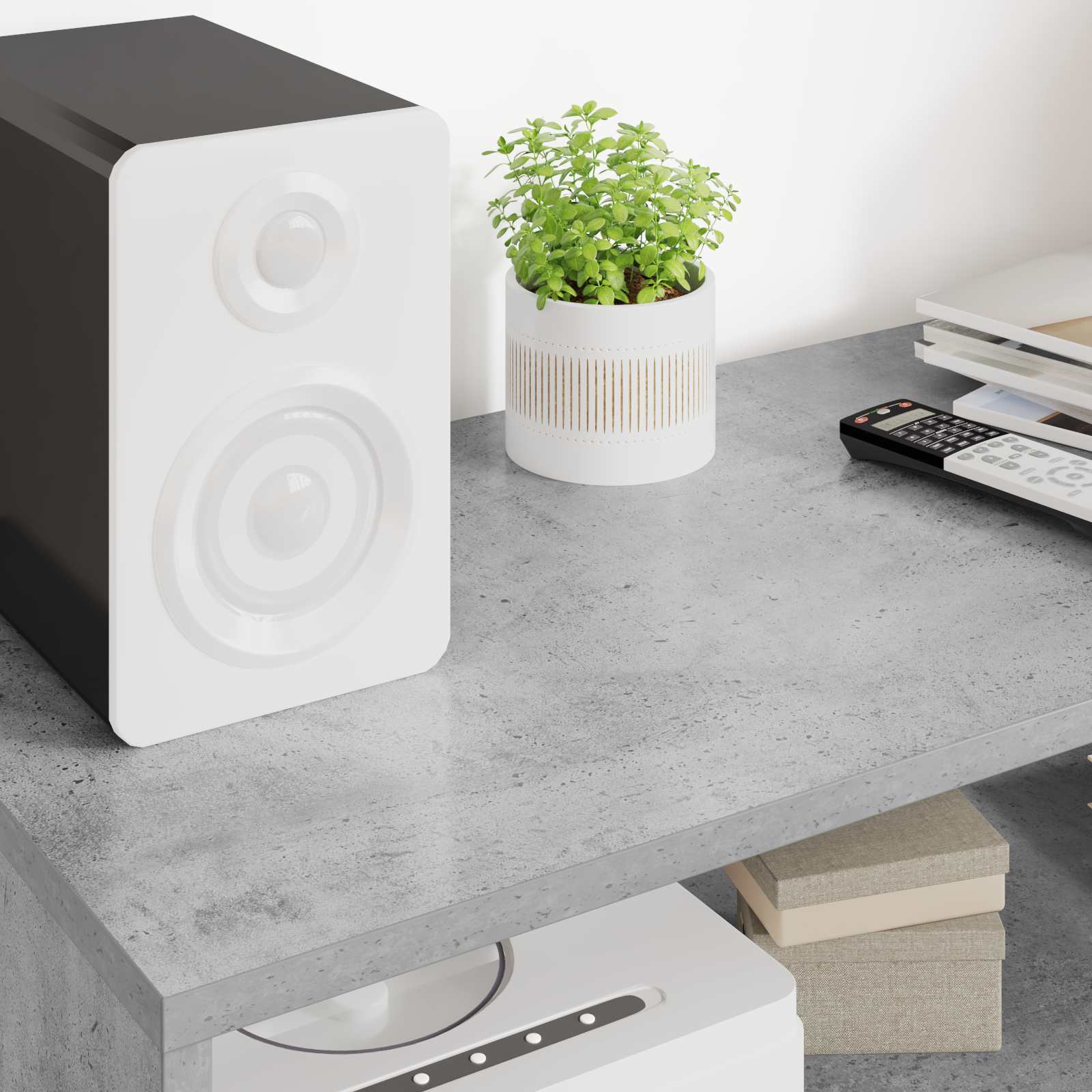 TV-skab Beton Grå 100 x 35 x 40 cm Konstrueret træ