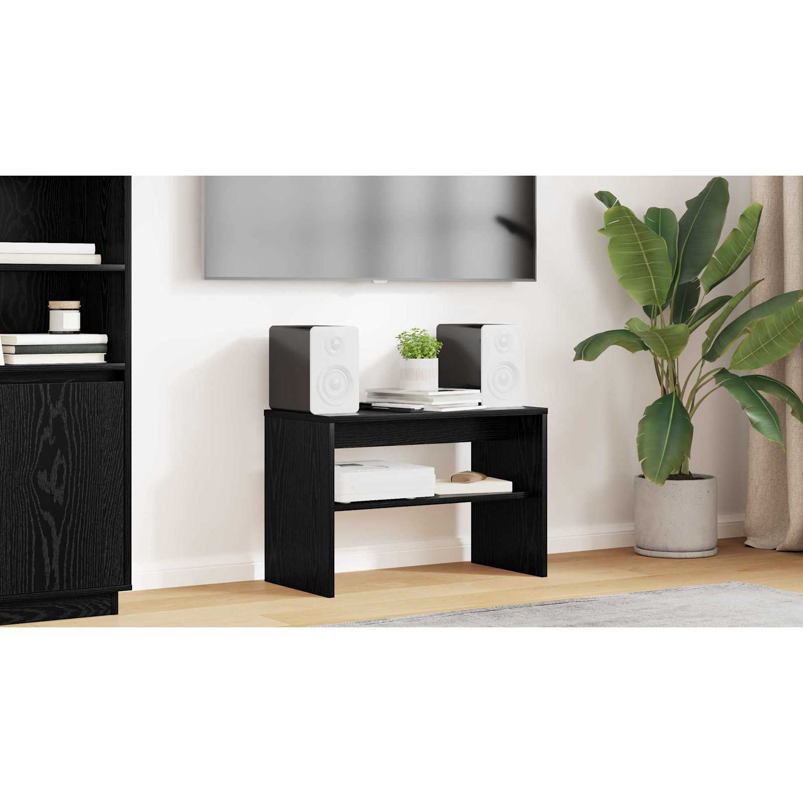 TV-skab Sort eg 60 x 30 x 40 cm Konstrueret træ