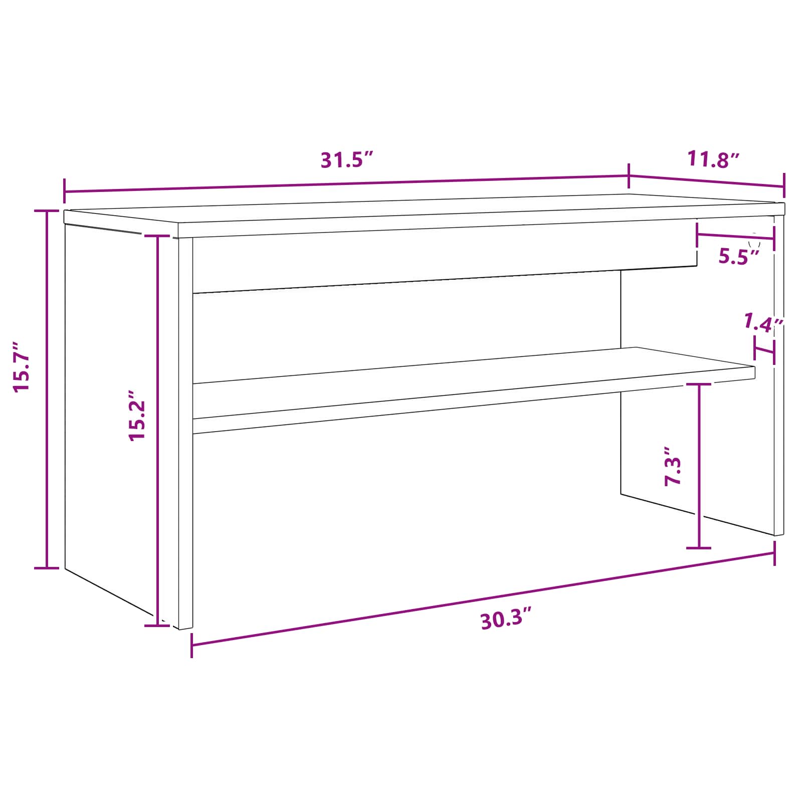 TV-skab Sort eg 80 x 30 x 40 cm Konstrueret træ