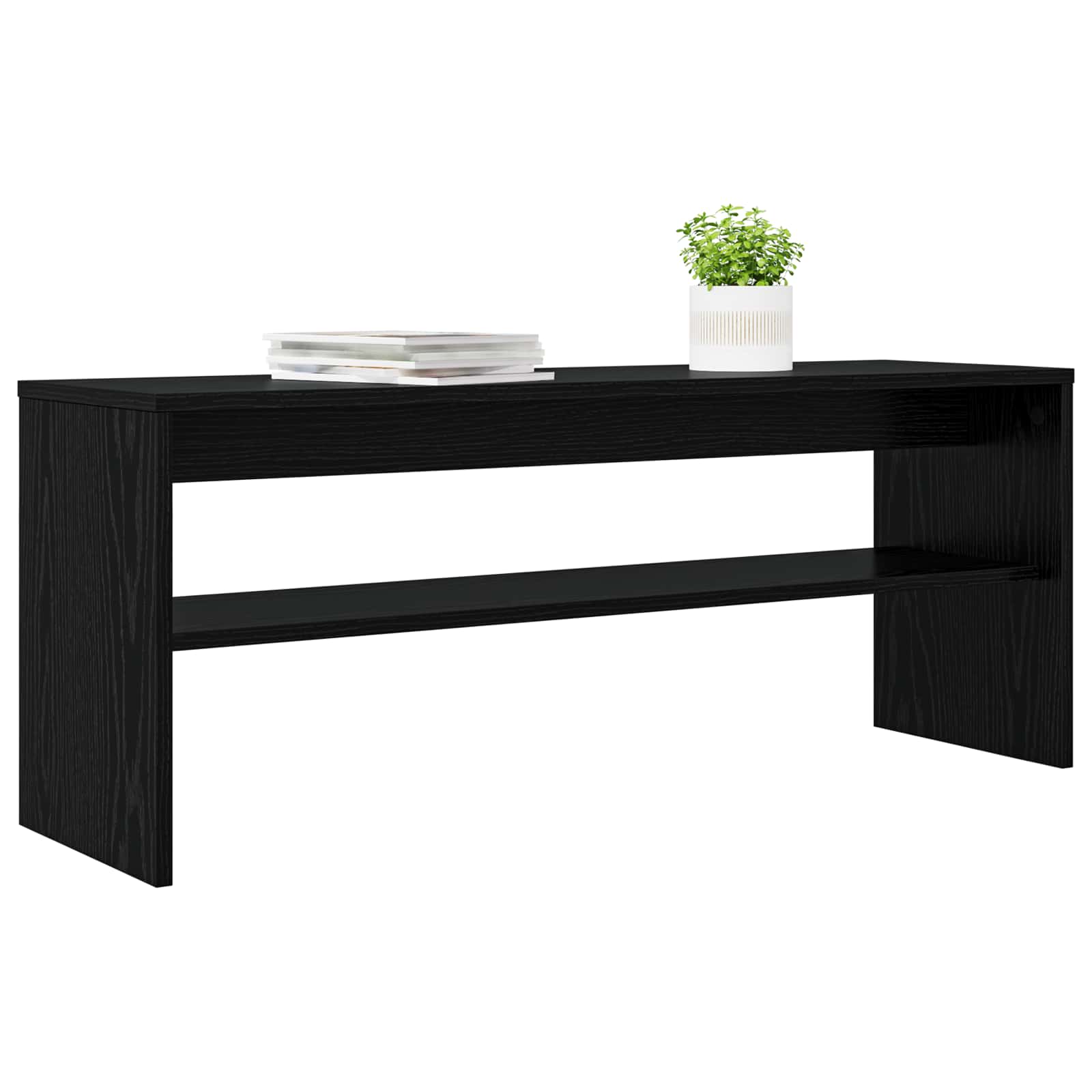 TV-skab Sort eg 100 x 30 x 40 cm Konstrueret træ