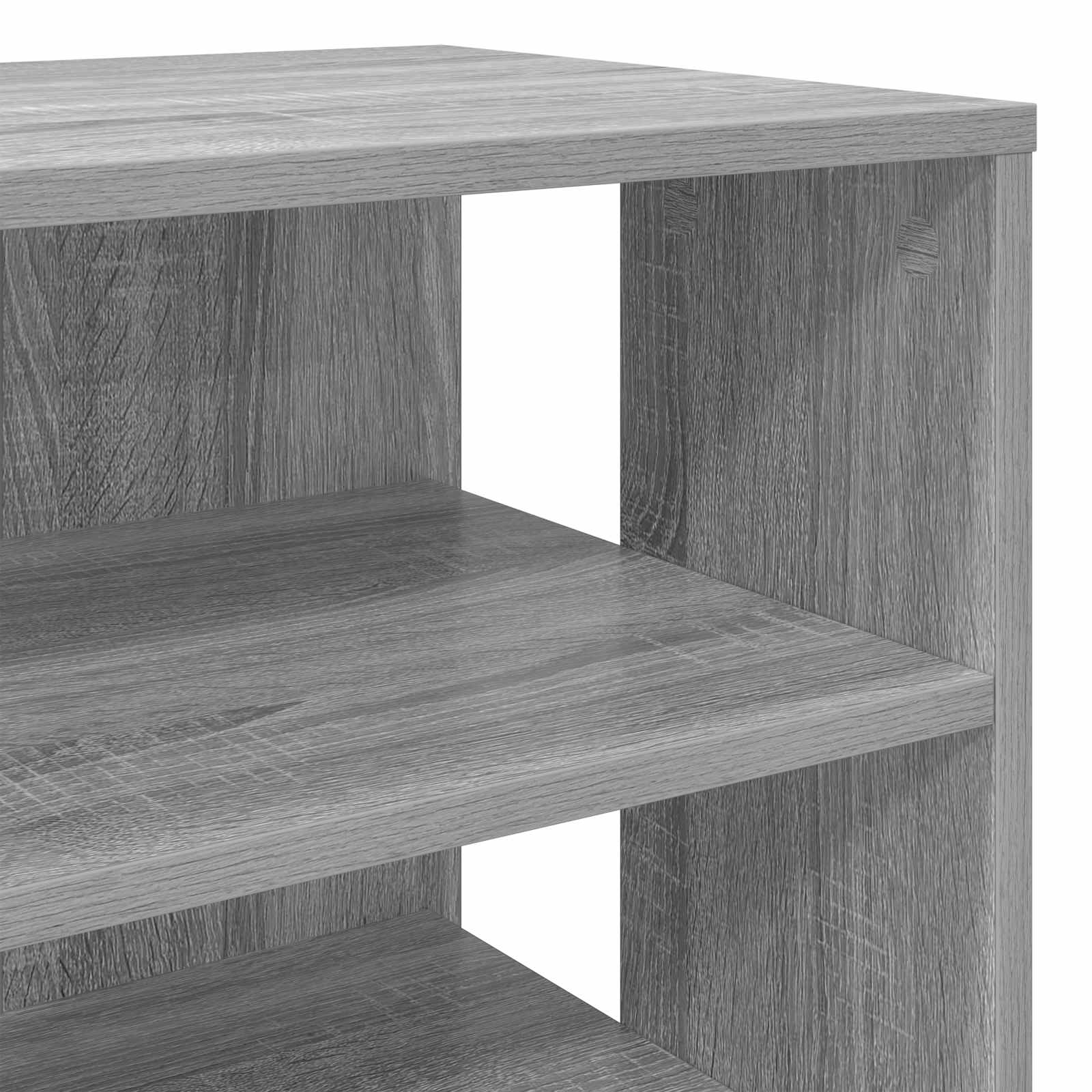 Sko skab med hylde 2 pcs Grå Sonoma Konstrueret træ