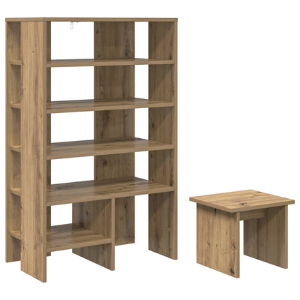 Sko skab 2 stk. 62 x 35 x 100 cm Konstrueret træ Artisan Egetræ