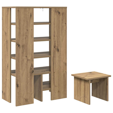 Sko skab 2 stk. 62 x 35 x 100 cm Konstrueret træ Artisan Egetræ