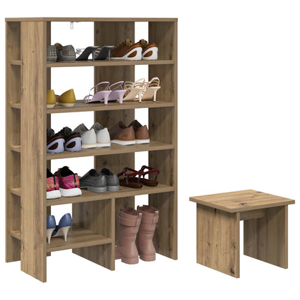 Sko skab 2 stk. 62 x 35 x 100 cm Konstrueret træ Artisan Egetræ