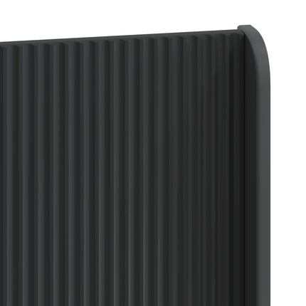Sengestel med opbevaring og hovedgærde Sort 150 x 200 cm
