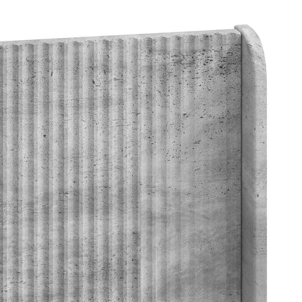 Sengestel med opbevaring og hovedgærde Betongrå 100 x 200 cm