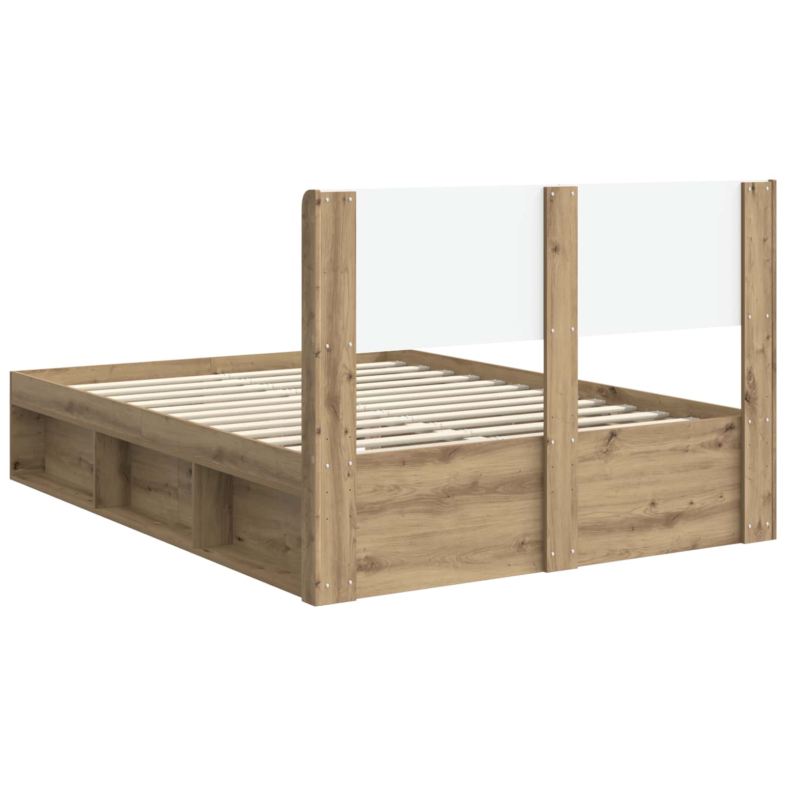 Sengestel med opbevaring og hovedgærde Artisan-eg 140 x 190 cm