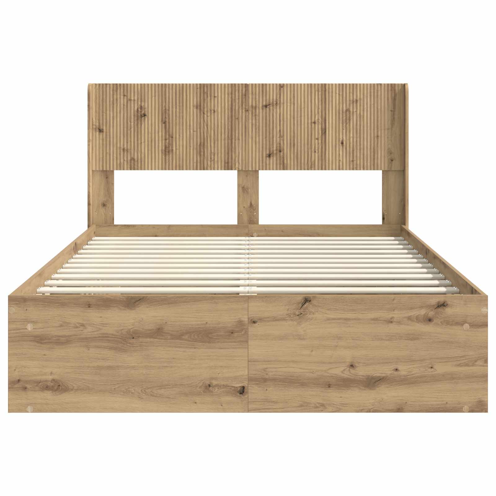 Sengestel med opbevaring og hovedgærde Artisan-eg 140 x 190 cm
