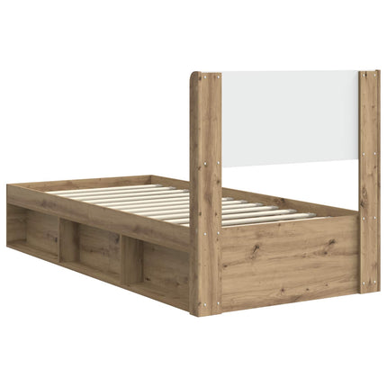 Sengestel med opbevaring og hovedgærde Artisan-eg 90 x 190 cm