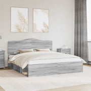 Sengestel Grå Sonoma 200 x 200 cm Massiv fyrretræ