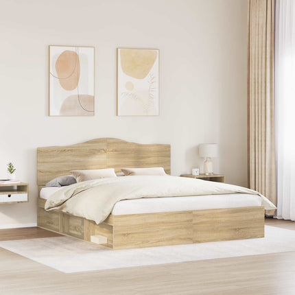 Sengestel med hovedgærde Sonoma 180 x 200 cm Massiv fyrretræ