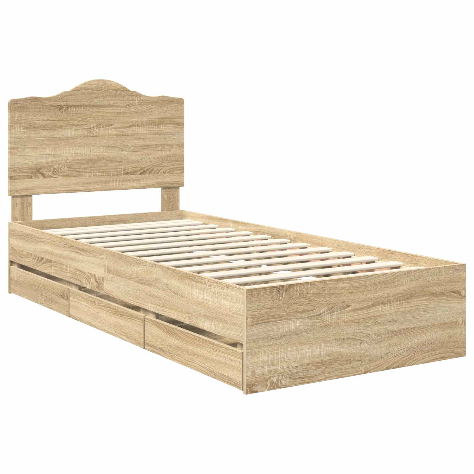 Sengestel med skuffe Sonoma eg 75 x 190 cm Ingeniørtræ