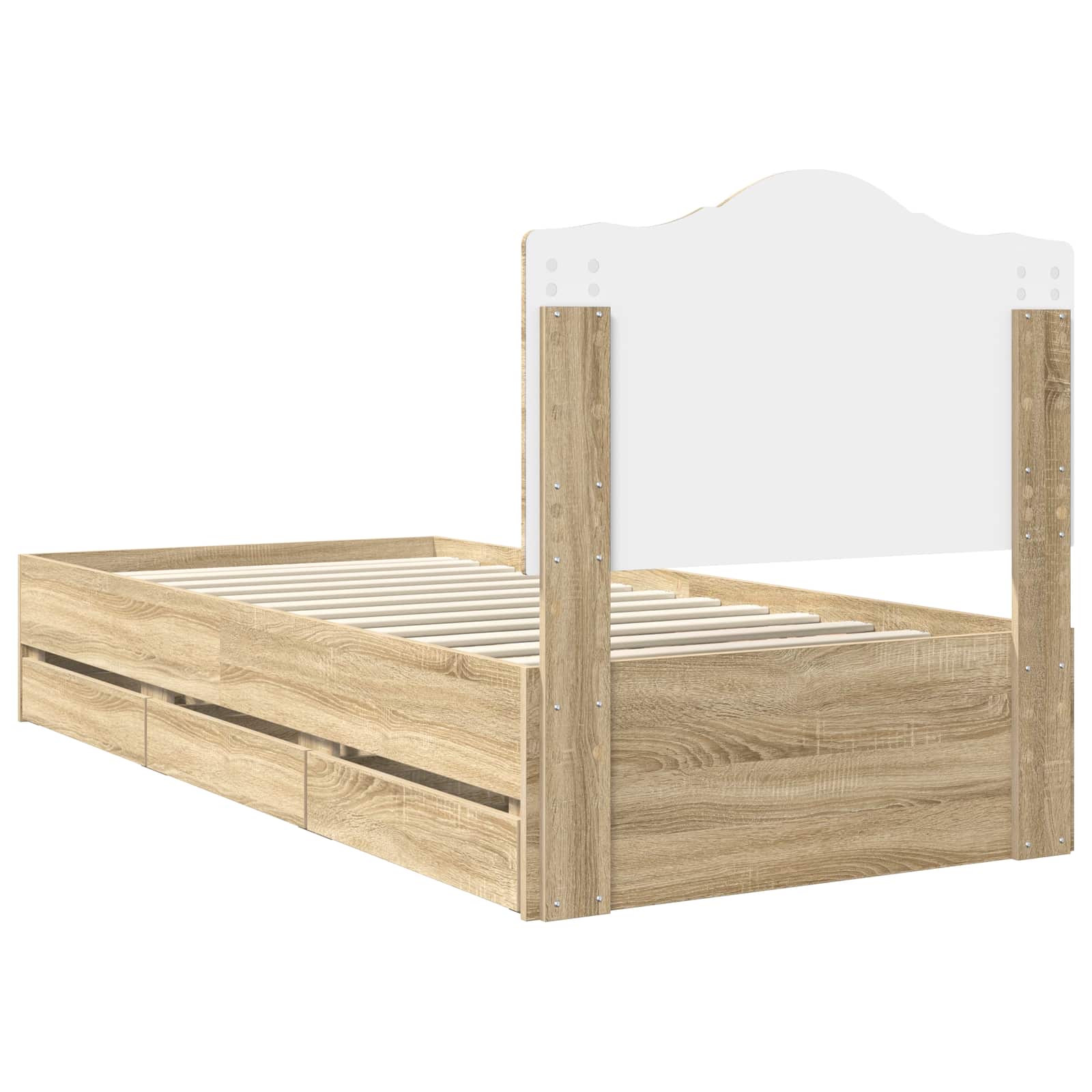 Sengestel med skuffe Sonoma eg 75 x 190 cm Ingeniørtræ