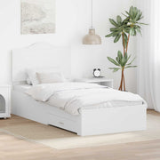 Sengestel med hovedgærde Hvid 90 x 190 cm Konstrueret træ