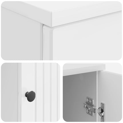 Bord Gloss Hvid 142,5 x 50 x 75 cm Konstrueret træ