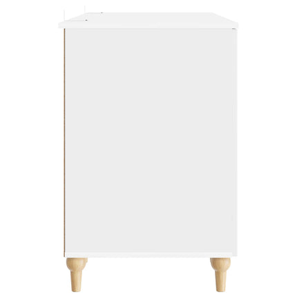 Bord Gloss Hvid 142,5 x 50 x 75 cm Konstrueret træ