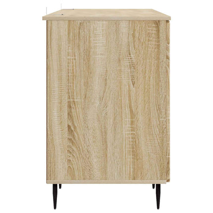 Bord med hylde Sonoma-eg 142,5 x 50 x 75 cm Konstrueret træ