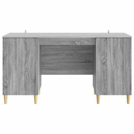 Bord med hylde Grå sonoma-eg 142,5 x 50 x 75 cm Konstrueret træ