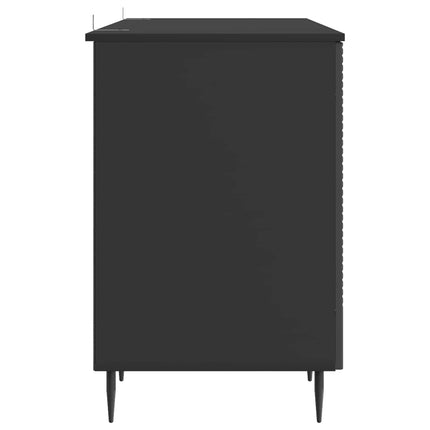 Bord Sort 142,5 x 50 x 75 cm Konstrueret træ
