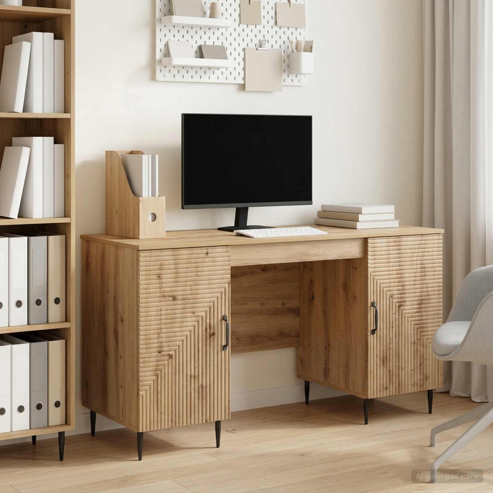Bord Artisan-eg Konstrueret træ 142,5 x 50 x 75 cm billede