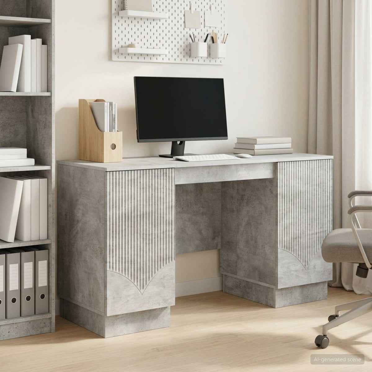 Bord Betongr 142,5 x 50 x 75 cm Konstrueret tr