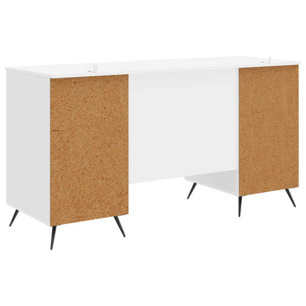 Bord Hvid højglans 142,5 x 50 x 75 cm Konstrueret træ
