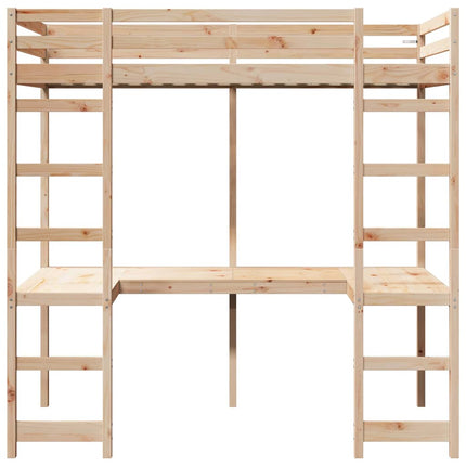 Hemsengramme Naturfarvet 90 x 200 cm Massiv fyrretræ