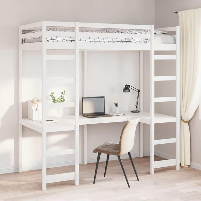 Hemsengramme Hvid 80 x 200 cm Massiv fyrretræ