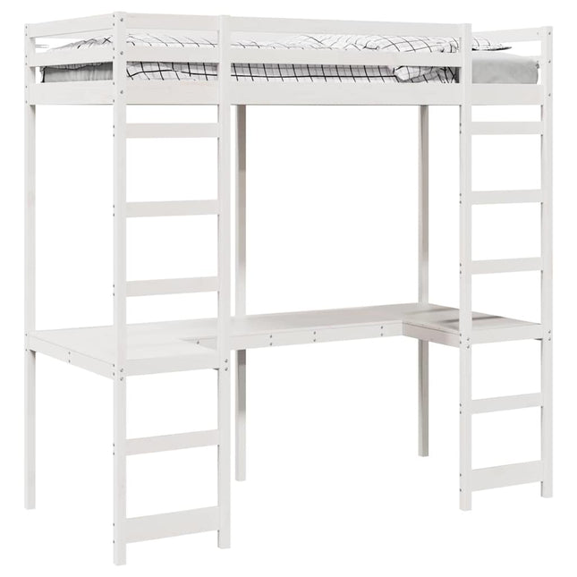 Hemsengramme Hvid 75 x 190 cm Massiv fyrretræ