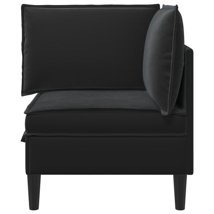 Sofa med opbevaring Sort Fløjl