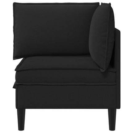 Hjørne Sofa med Opbevaring Sort Fløjl