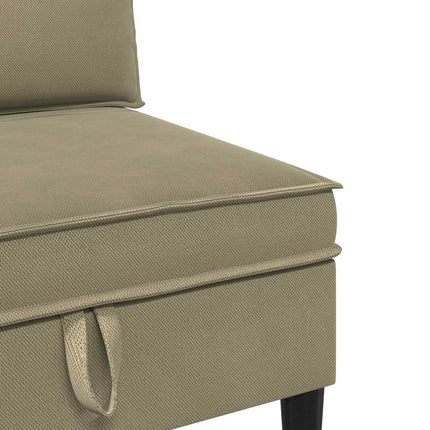Mellem Sofa med Opbevaring Kakifarvet Fløjl