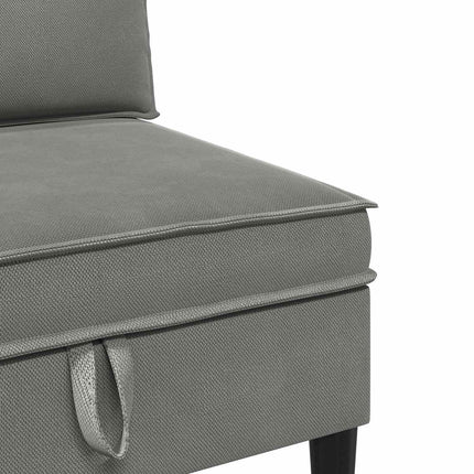 Mellem Sofa med Opbevaring Mørkegrå Fløjl