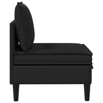 Mellem Sofa med Opbevaring Sort Fløjl