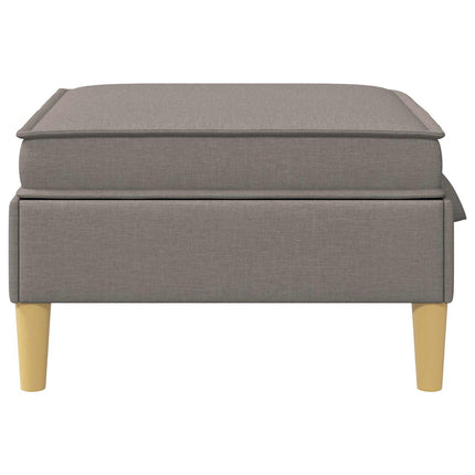 Sofa Puff med Opbevaring Gråbrun Stof