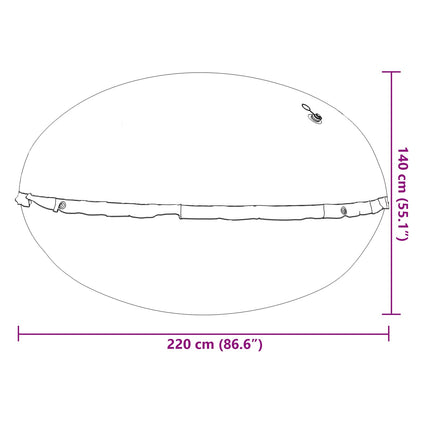 Vinter pool pude Blå Ø 220 x 140 cm PVC