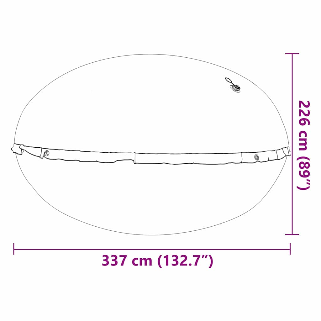 Poolpude til overjordisk pool Blå Ø 400 cm PVC
