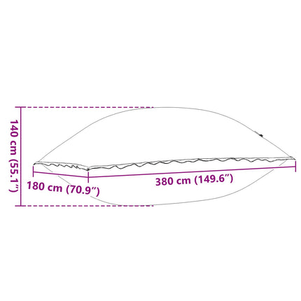 Vinter pool pude Blå 380 x 180 x 140 cm PVC