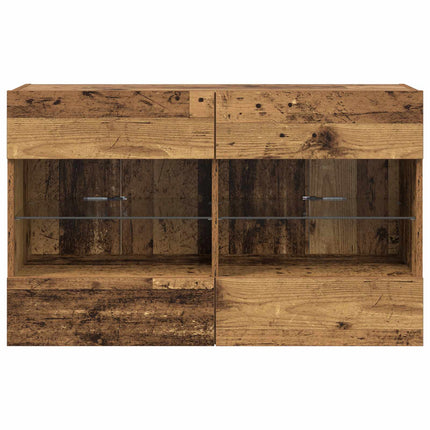 TV vægskab Gammelt træ 98,5 x 30 x 60,5 cm Konstrueret træ