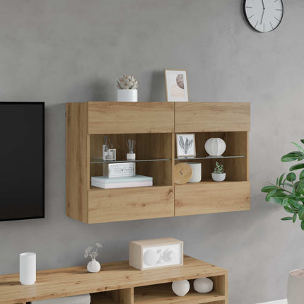 TV vægskab 98,5 x 30 x 60,5 cm Artisan Egetræ Konstrueret træ