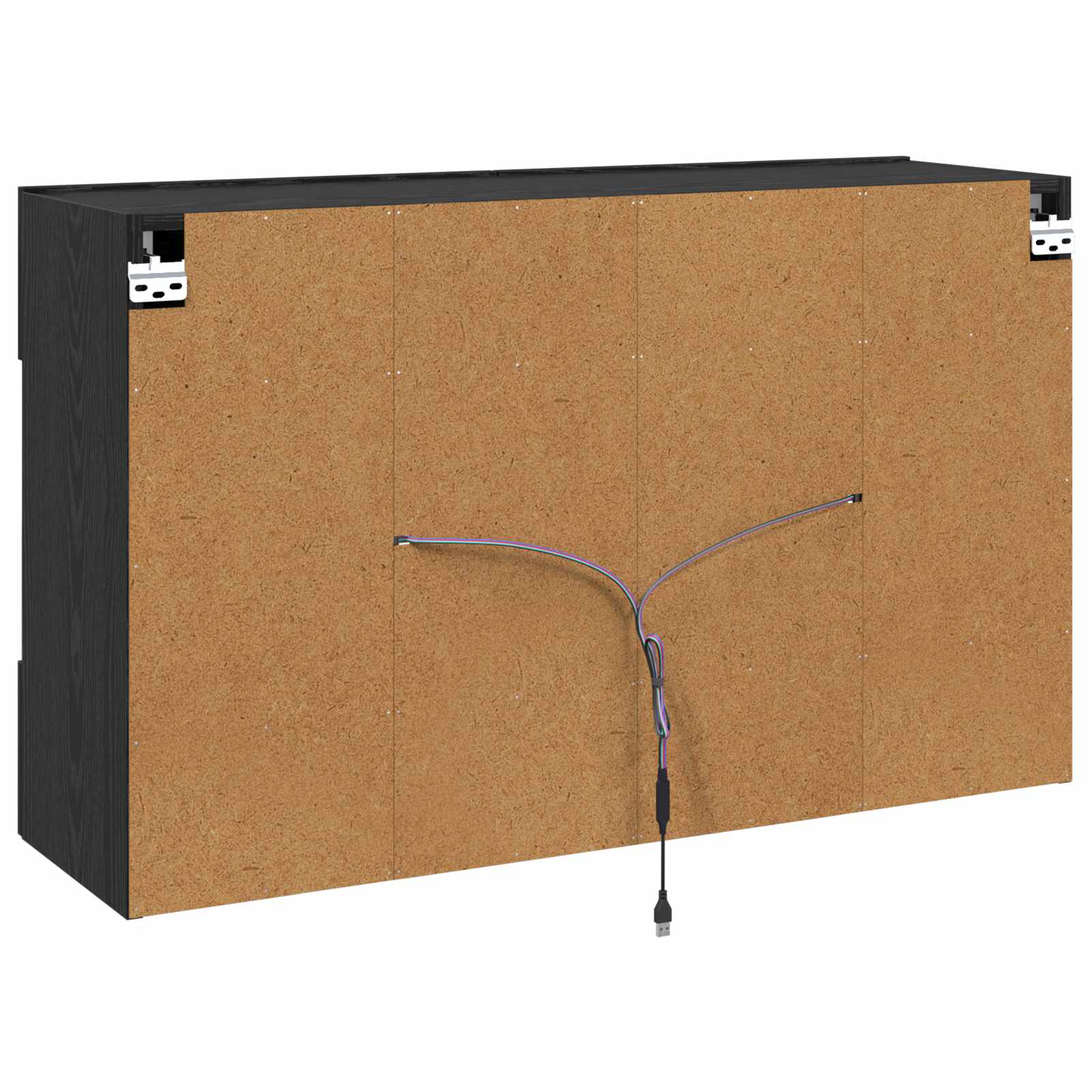 TV vægskab Sort eg 98,5 x 30 x 60,5 cm Konstrueret træ