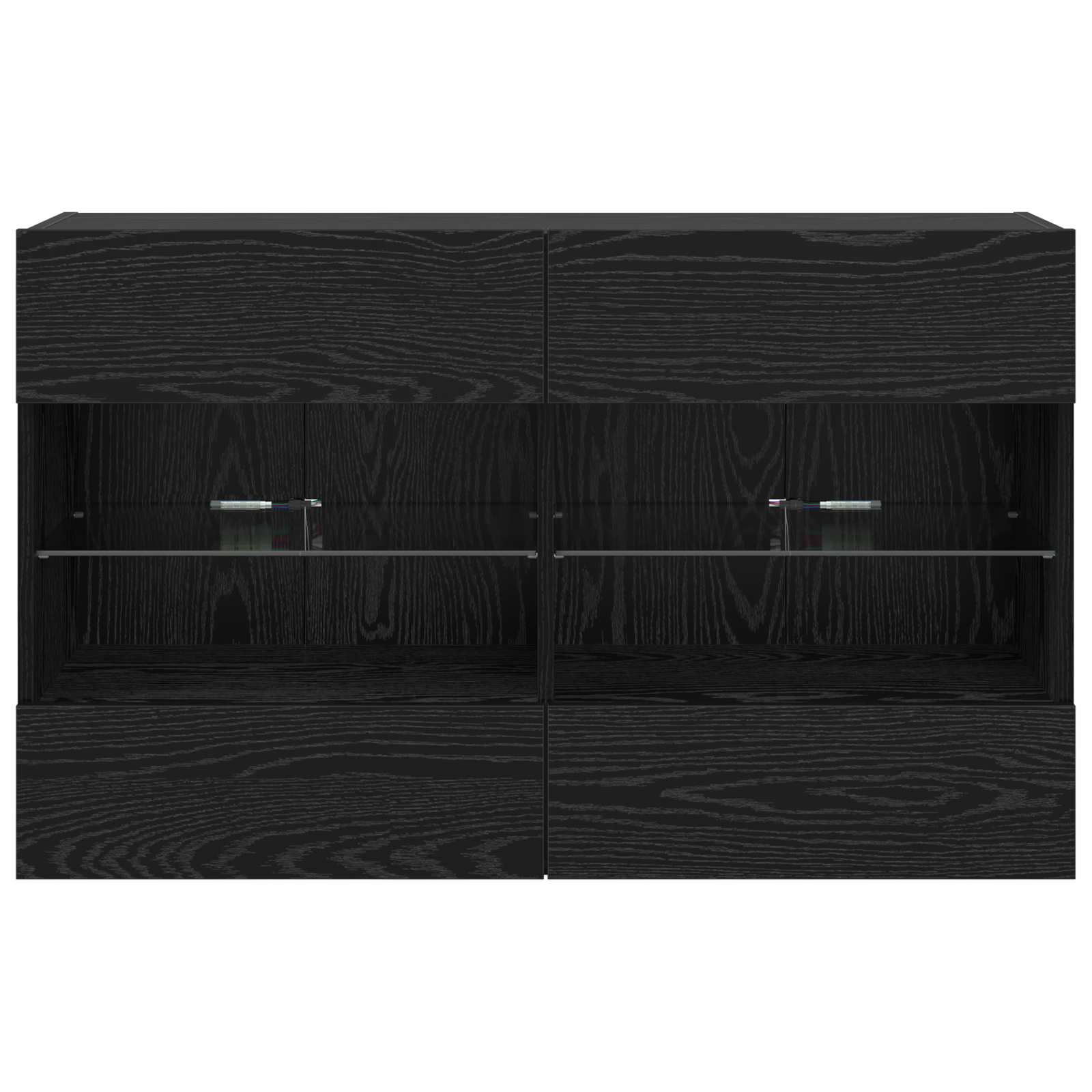 TV vægskab Sort eg 98,5 x 30 x 60,5 cm Konstrueret træ