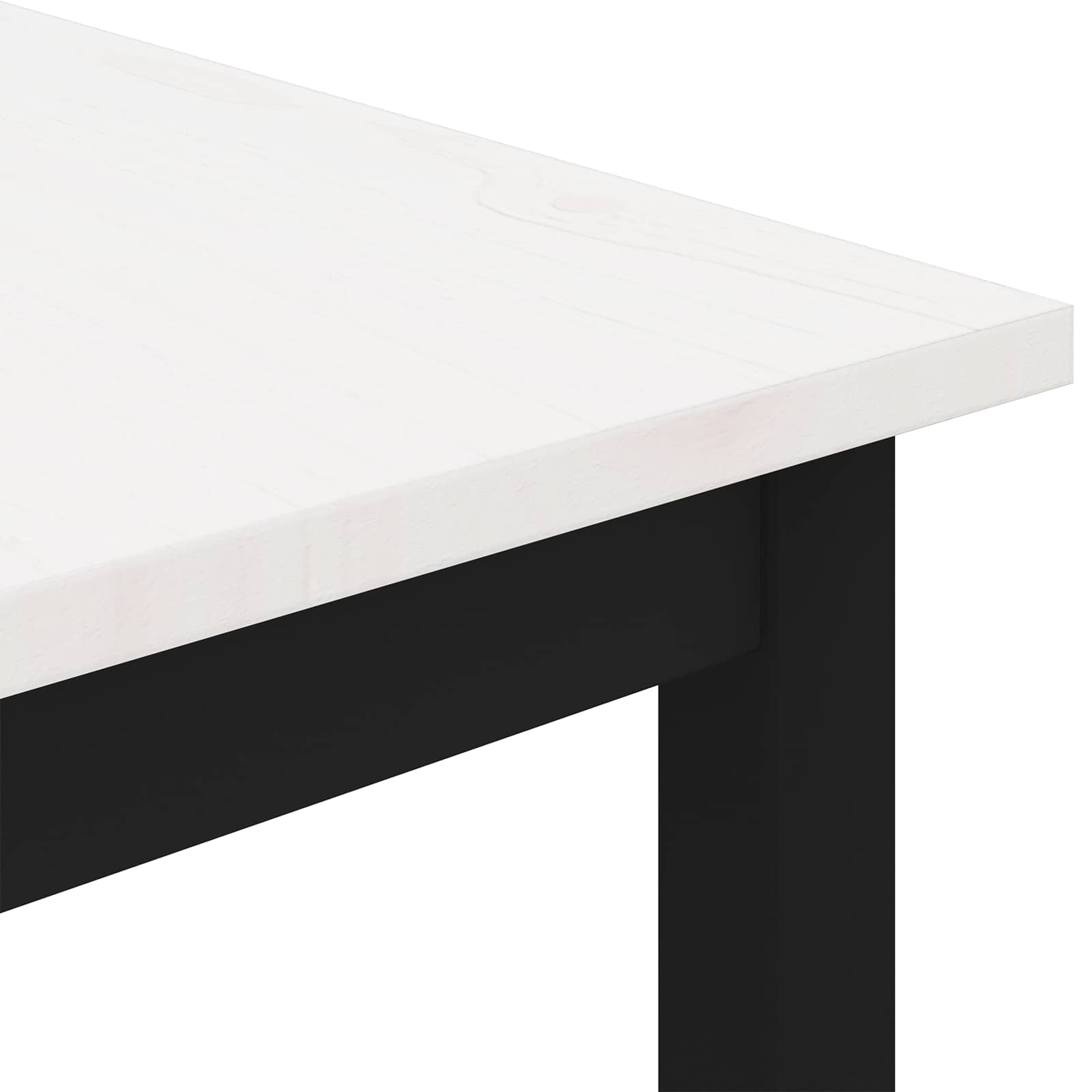 Sofabord Hvid 40 x 40 x 36 cm Massiv fyrretræ