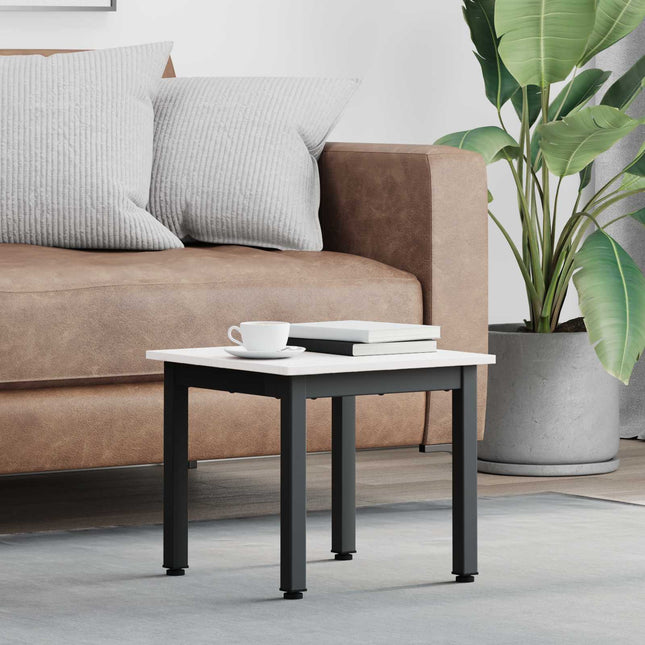 Sofabord Hvid 40 x 40 x 36 cm Massiv fyrretræ